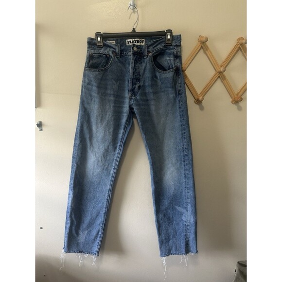 Playboy By Pacsun Jeans Size 6/28 Vintage Loose Fit Bunny - Picture 1 of 6